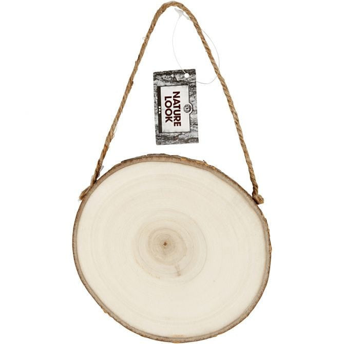 Creativ Company Holzrohling, Pappel, Braun, Ø 14 cm × 1,5 cm, 1 Stk., 57952