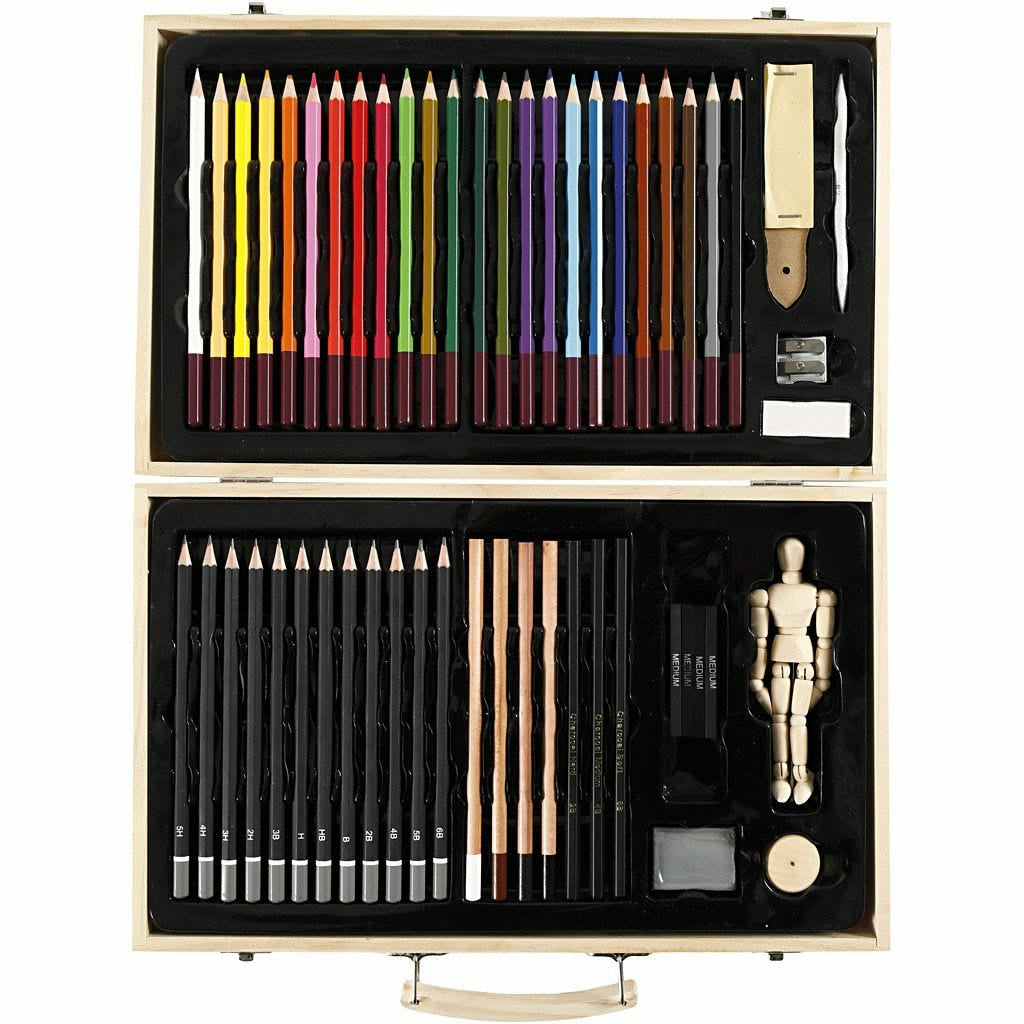 Creativ Company Farbstifte – farbig sortiert, 51er-Pack
