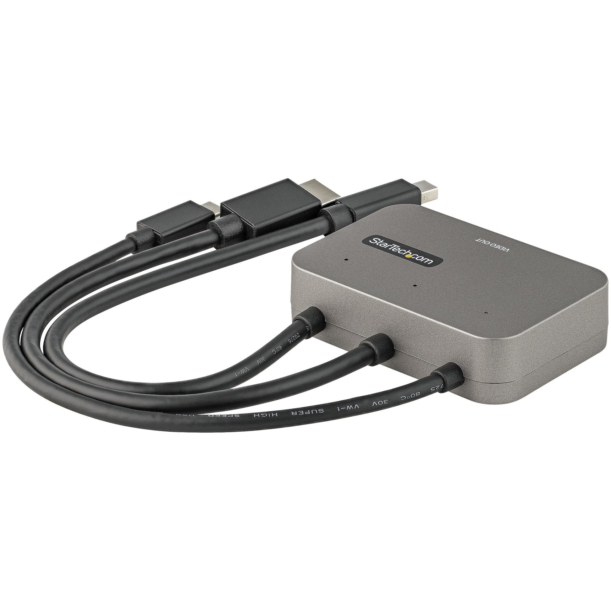 StarTech.com 3-in-1 Adapter USB-C/MiniDP/HDMI zu HDMI – 4K (3840 × 2160) @ 60 Hz, HDMI 2.0b, 0,27 m