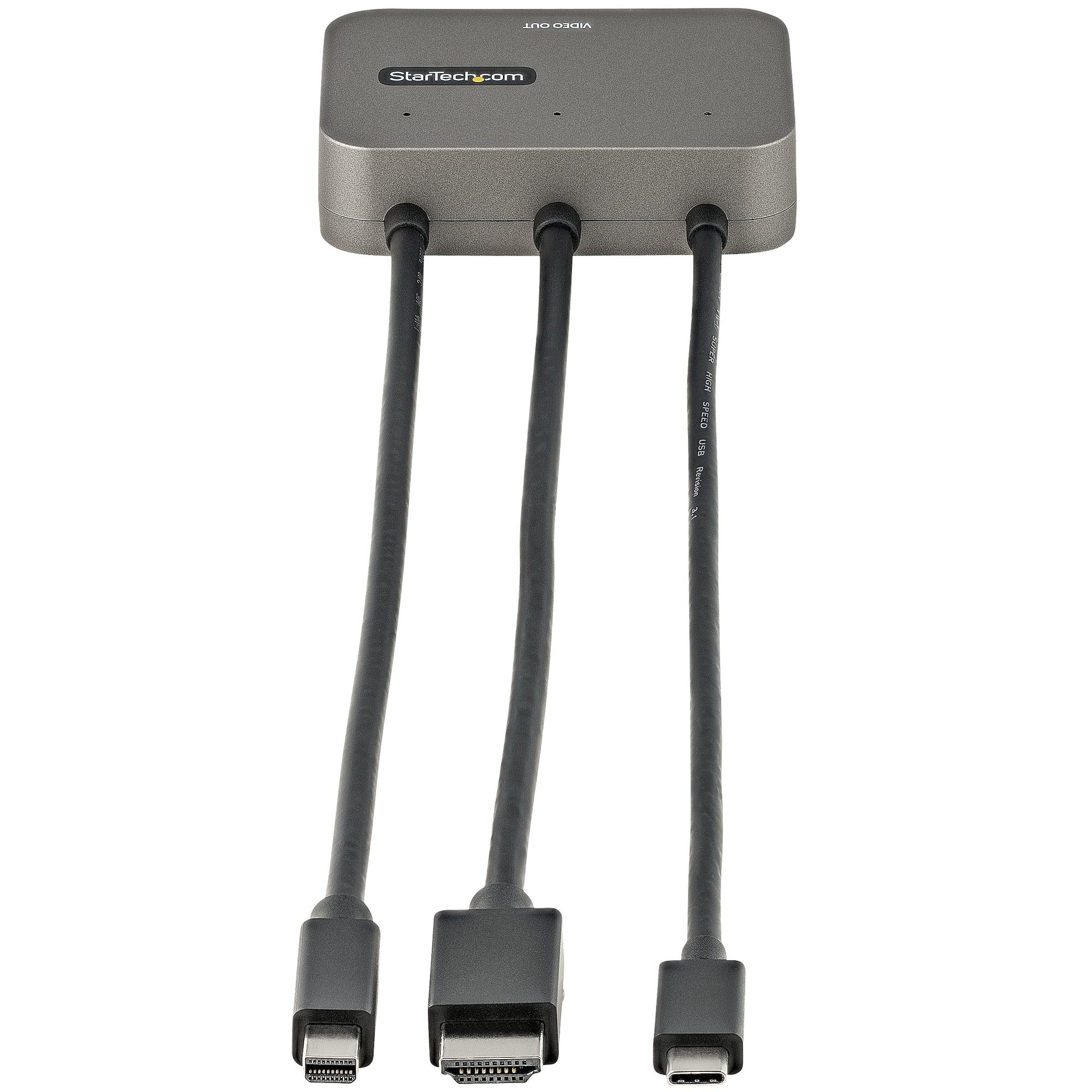StarTech.com 3-in-1 Adapter USB-C/MiniDP/HDMI zu HDMI – 4K (3840 × 2160) @ 60 Hz, HDMI 2.0b, 0,27 m
