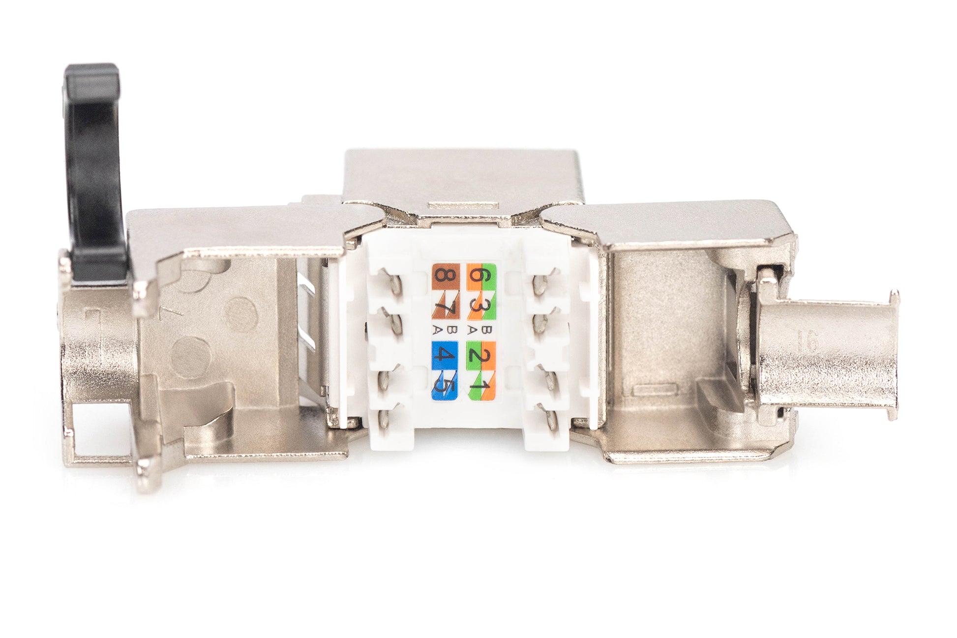 Digitus RJ-45-Kupplung – RJ-45, Cat8.1, geschirmt, werkzeugfrei, flach, weiss