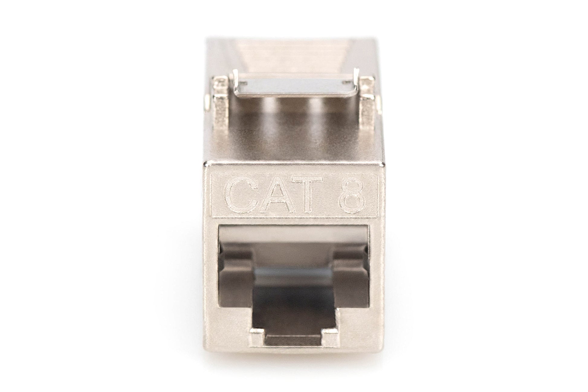 Digitus RJ-45-Kupplung – RJ-45, Cat8.1, geschirmt, werkzeugfrei, flach, weiss
