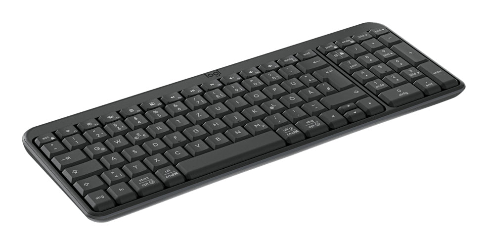 Logitech K250 Compact Bluetooth – Tastatur – Bluetooth & 2,4 GHz – QWERTZ (DE) – Graphit