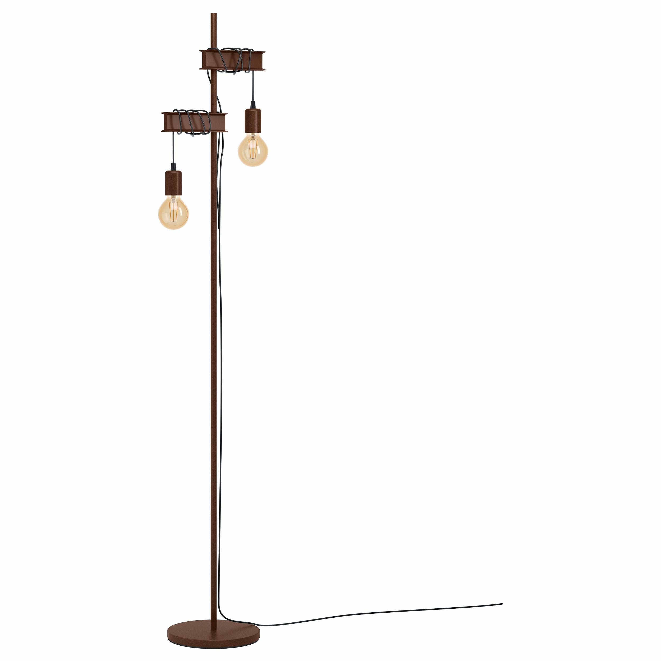 EGLO Stehleuchte Townshend 4 – 2-flammig, E27, max. 2×10 W, 169 cm – Schwarz