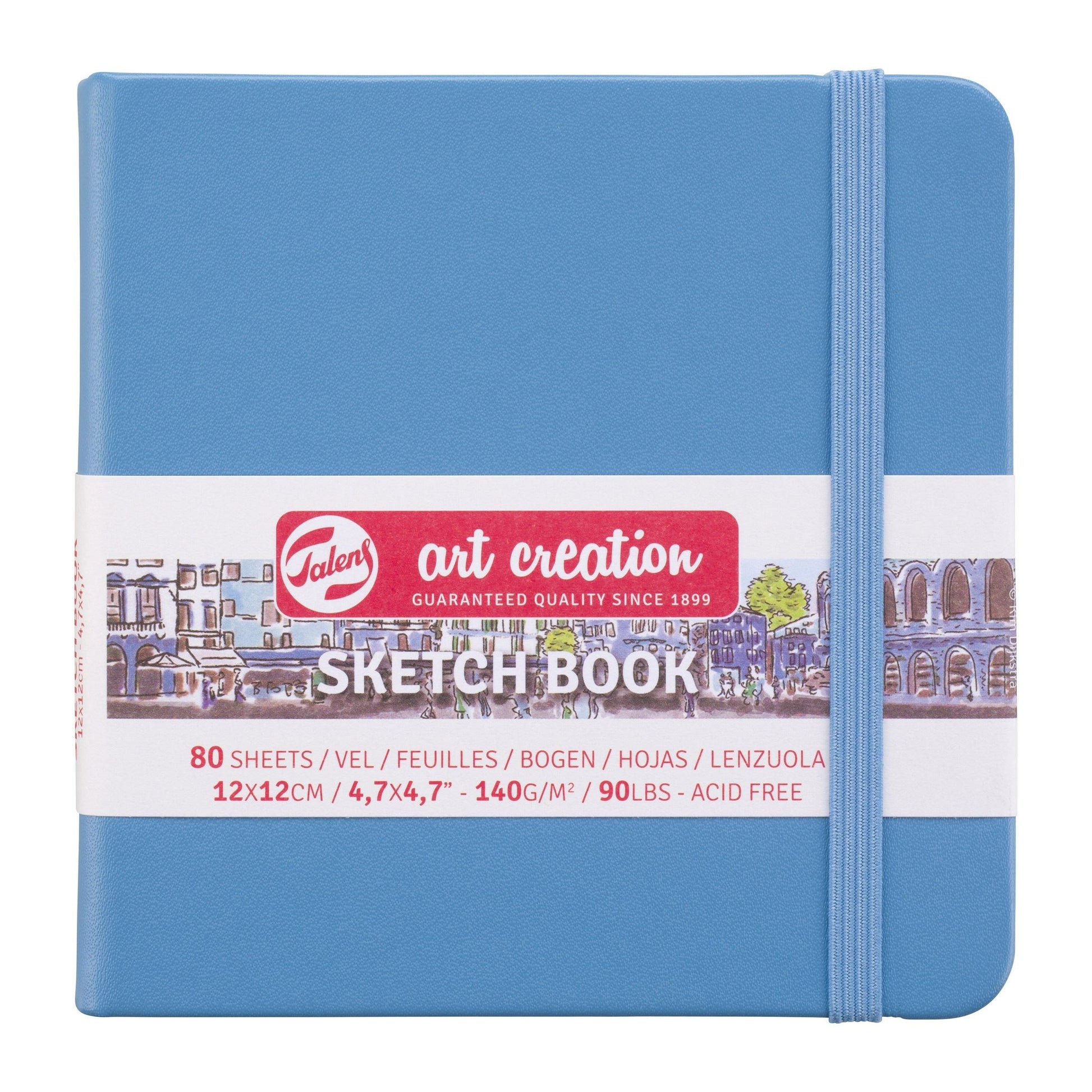 Talens Skizzenbuch, Papier, 12 × 12 cm, Seeblau