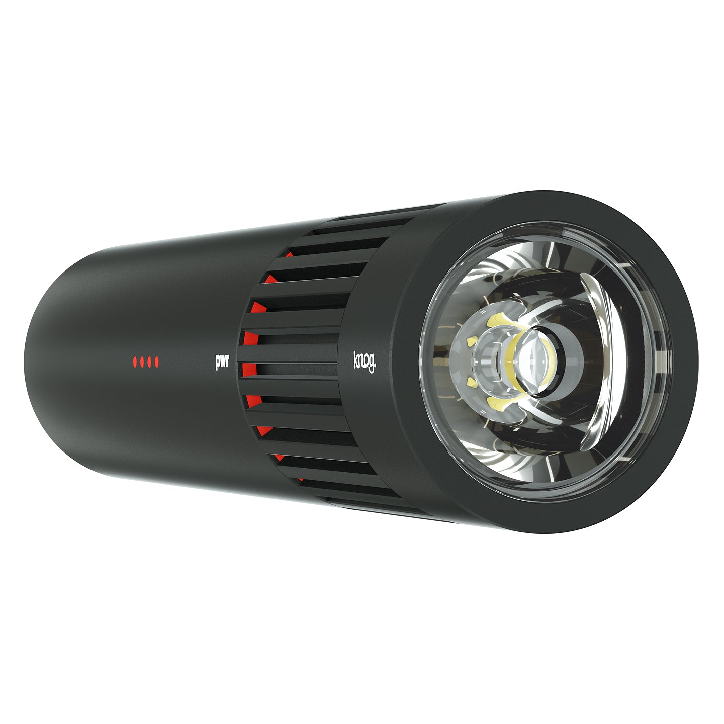 Knog Taschenlampe PWR Trekker 900 – 900 lm, Akku 5000 mAh, 5 Stufen, USB, wasserfest – Schwarz