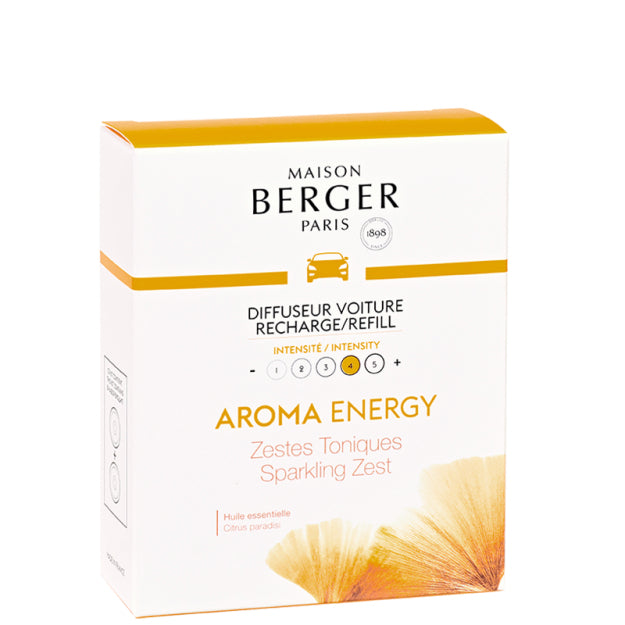 Maison Berger Paris Energy Zestes Toniques – Duftkartusche, 60 Tage, 2er-Pack