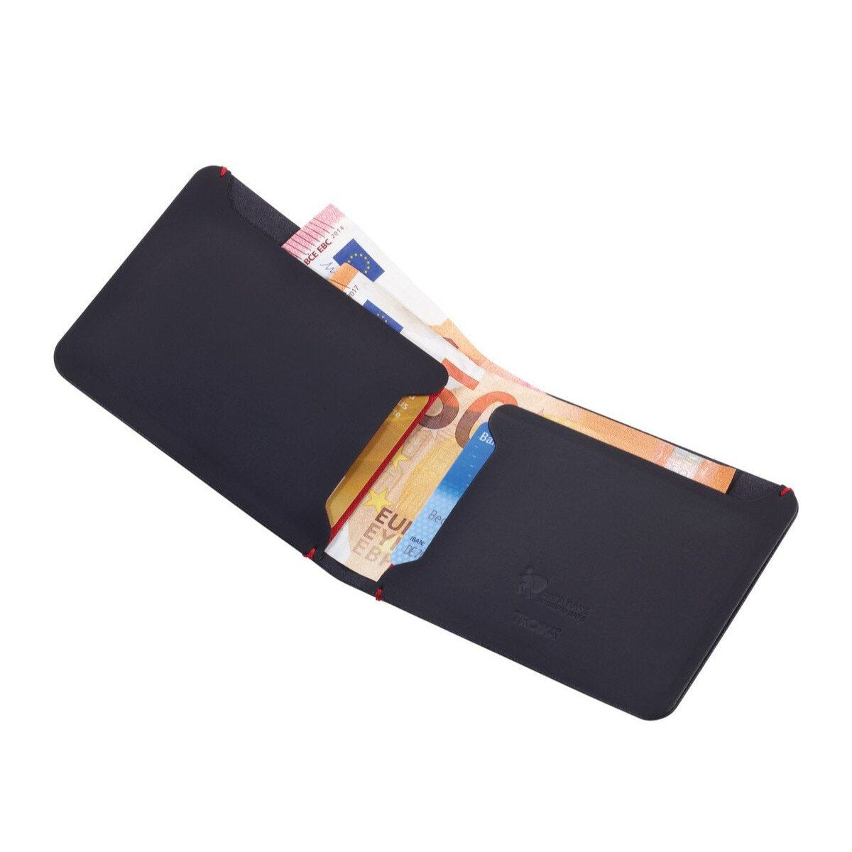 TROIKA Kartenetui – RFID-Schutz, 106×82×7 mm – Kunstleder – Schwarz