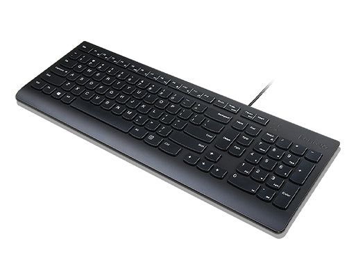 Lenovo Essential – Tastatur – Membran – kabelgebunden, USB – QWERTY – Schwarz