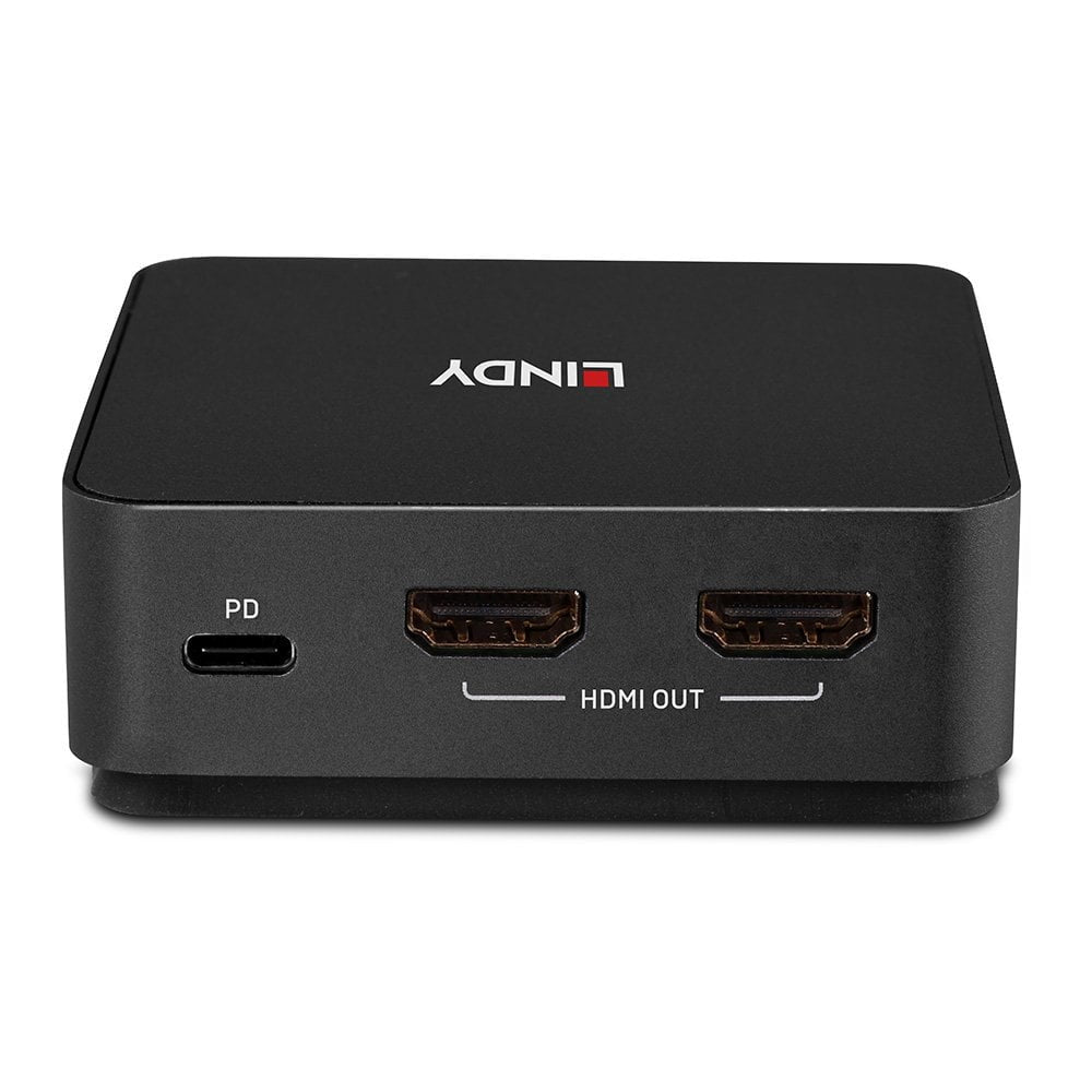 Lindy KVM-Switch 2×1, USB-C/Dual HDMI, 4K (3840 × 2160)