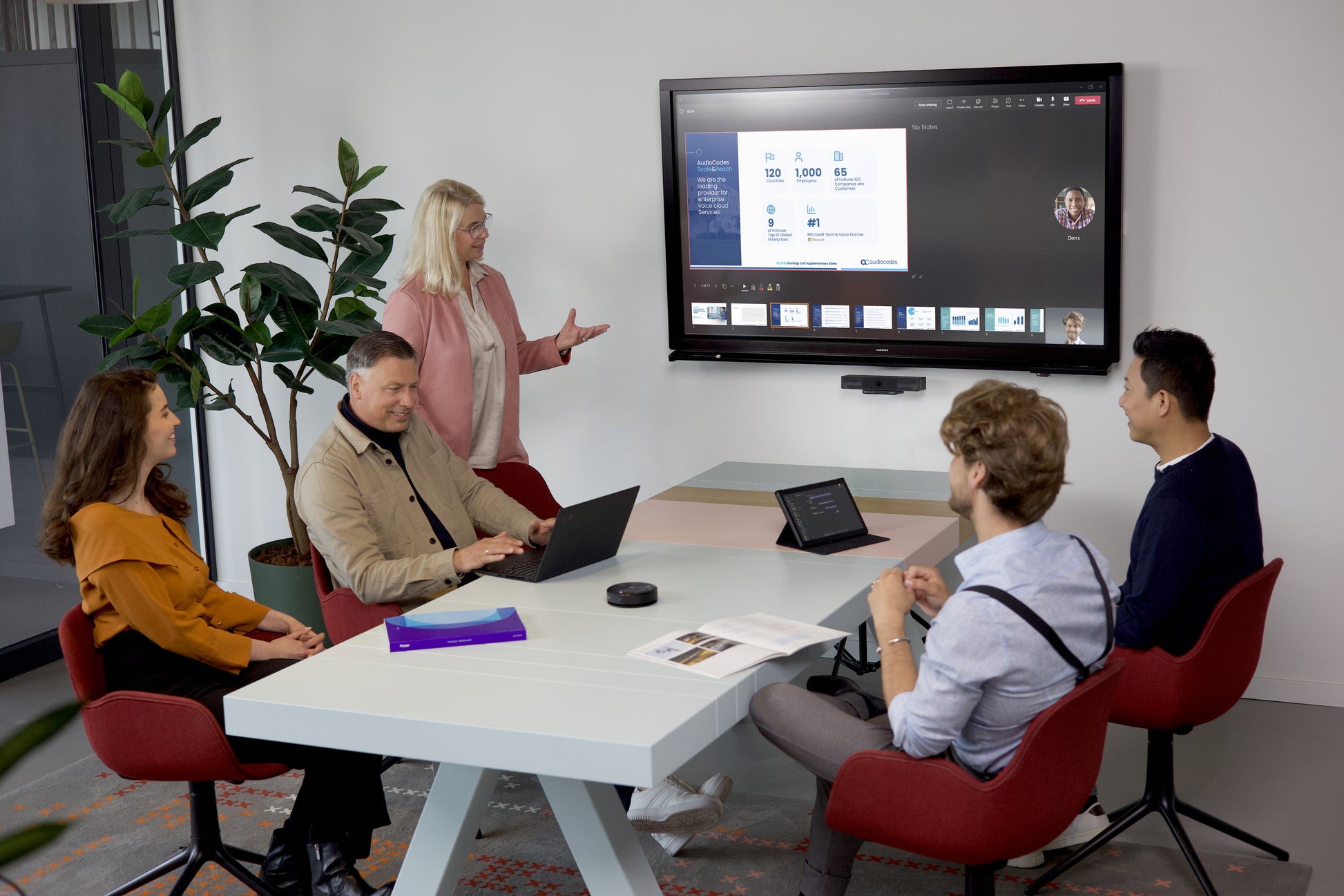 AudioCodes RXV100-B42 – Videokonferenzsystem – Full HD, 126° FOV, für bis zu 16 Personen, Schwarz