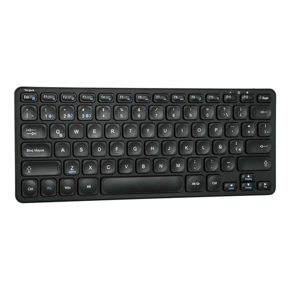 Targus Multi-Device Compact – Tastatur – Bluetooth 5.1 – QWERTY (ES) – Antimikrobiell – Schwarz