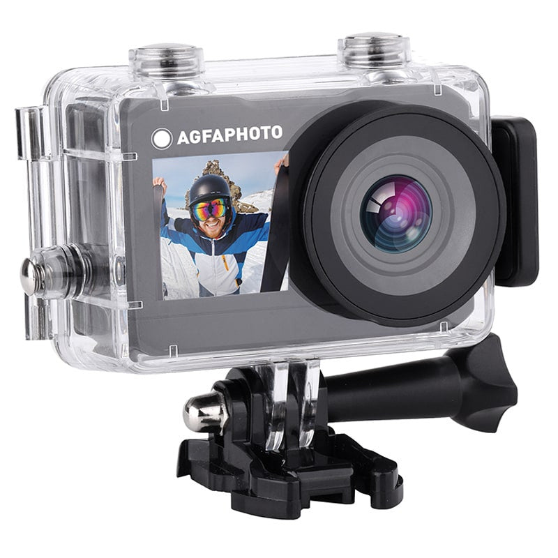 AgfaPhoto AC7000 – Unterwasserkamera, wasserdicht bis 30 m, 16 MP, 2,7K, schwarz