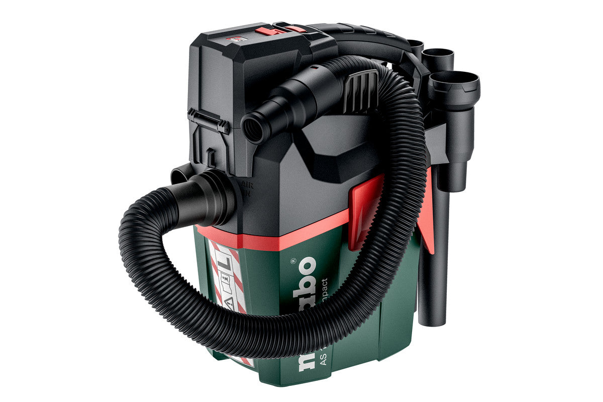 Metabo Absauganlage AS 18 L PC COMPACT – 2-in-1, 6 l, Akkubetrieb, Schlauch 2,5 m