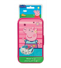 Undercover Malset to go – Bastelset zum Ausmalen – Peppa Pig – 20 Vorlagen (9,4 × 17 cm), 4 Mini-Buntstifte