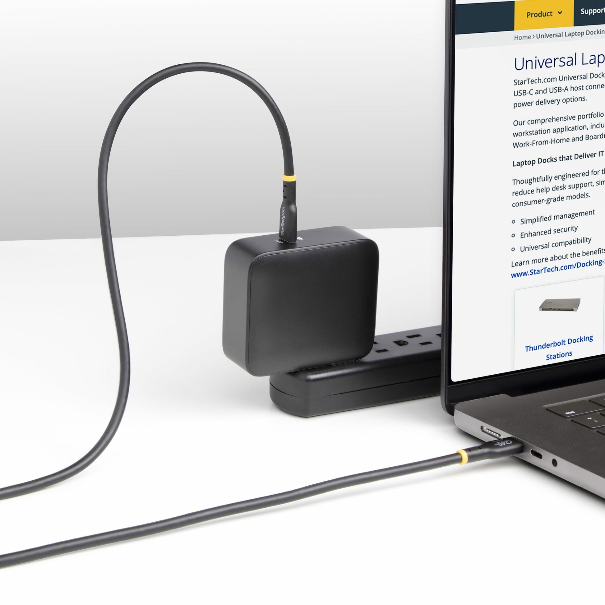 StarTech.com USB-C auf USB-C Kabel – USB 2.0 (480 Mbit/s) – 4 m – PD 240 W – TPE-Mantel – Schwarz