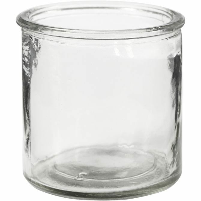 Creativ Company Kerzenglas – Glas, transparent – Ø 7,8 × 7,8 cm – 6-teilig