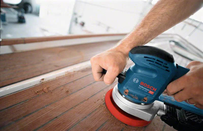 Bosch Professioneller Exzenterschleifer GEX 34-150 (C) – 340 W – Klettverschluss – Ø 150 mm