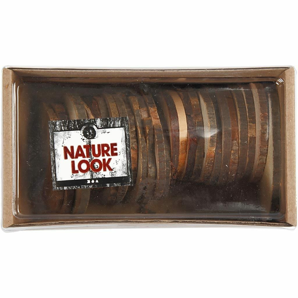 Creativ Company Holzrohling, Ahorn, rund, mit Loch, Ø 7 cm × 0,5 cm, 25 Stk.