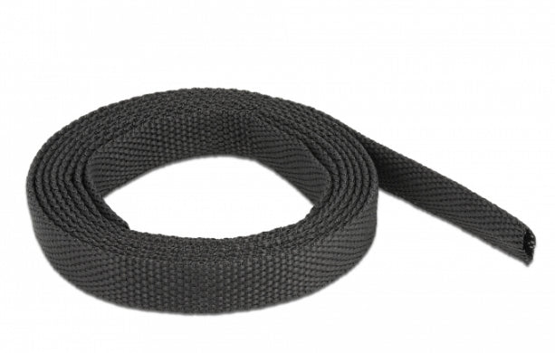 DeLOCK Gewebeschrumpfschlauch, Ø 6 mm × 2 m, Schrumpfungsrate 2:1 – schwarz