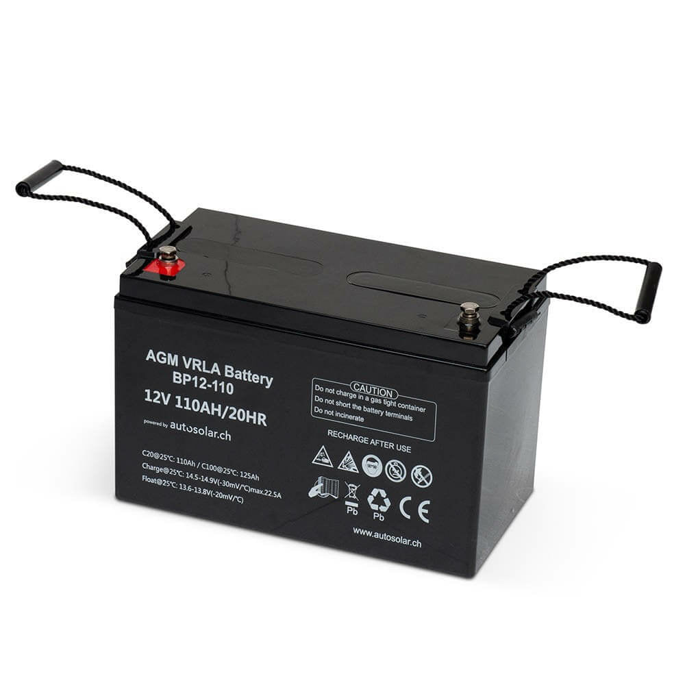AutoSolar AGM110 Akku – 1320 Wh, 12 V, Blei (VRLA)