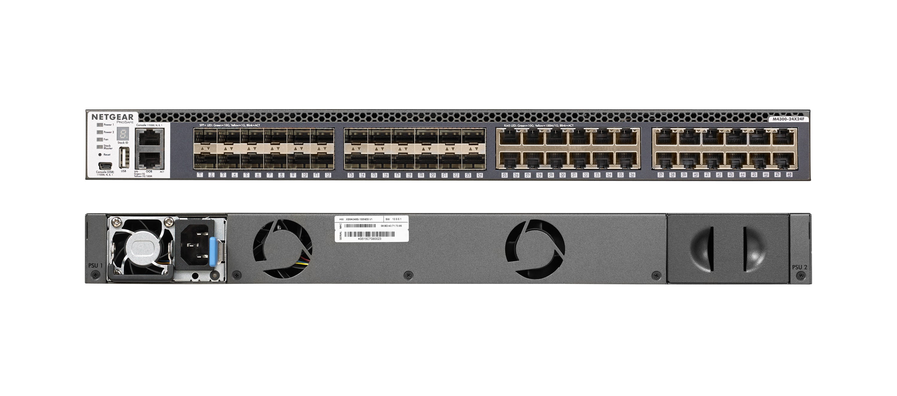 NETGEAR M4300-24X24F – Managed Switch – 24×10G, 2×SFP+, 1U