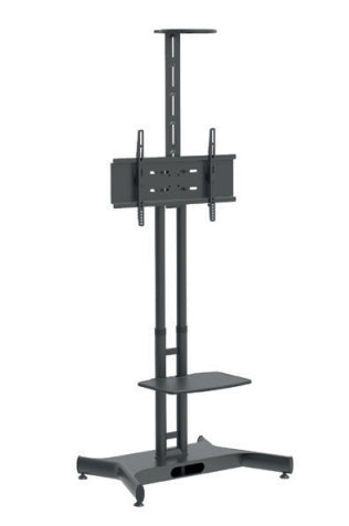 Hagor Bodenständer – 32–55" – VESA 75×75–600×400 – bis 50 kg, Höhenverstellbar, Drehbar, für 32–55" – HP Twin