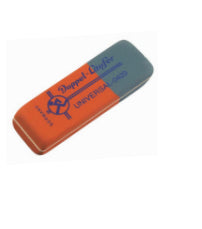 Laufer Läufer Radiergummi – für Blei-, Farb- & Kopierstifte; für Tinte & Tusche, 75 × 24 × 10 mm, 1 Stk