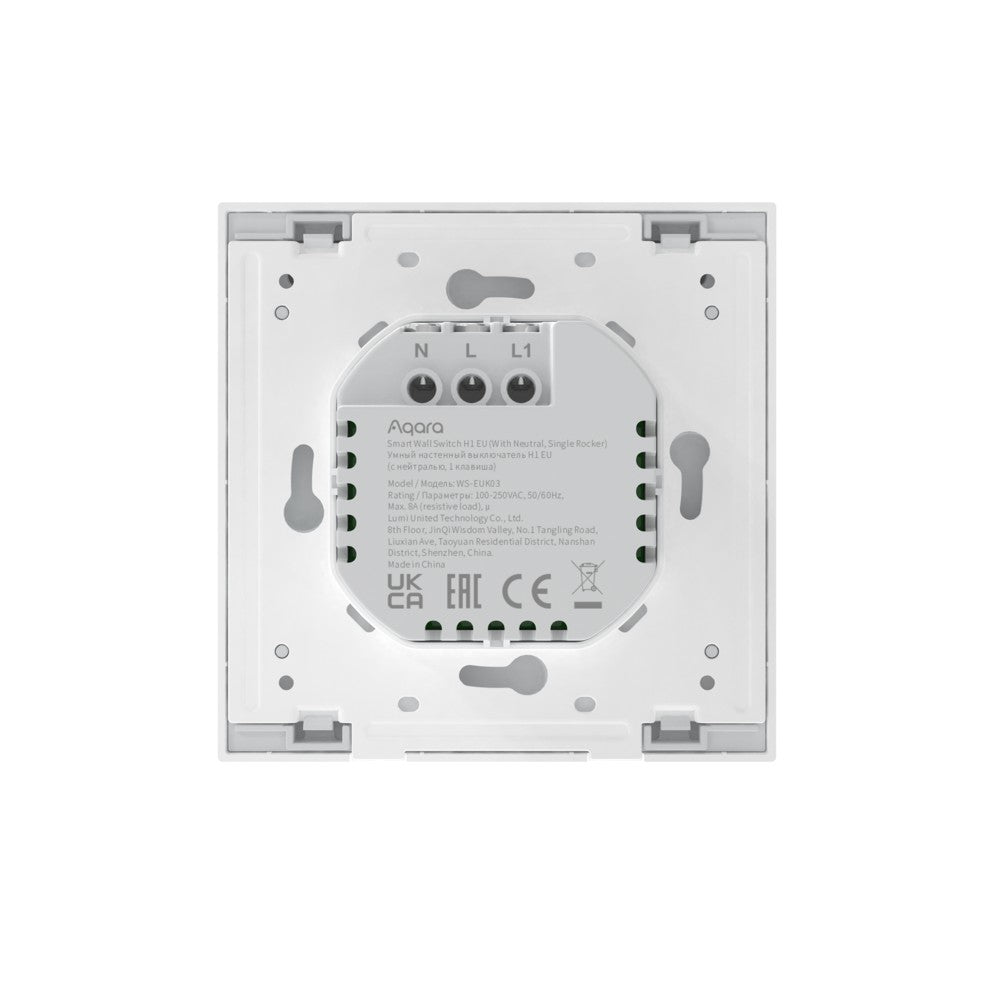 Aqara H1 – Smart-Taster – mit Neutralleiter, 1-Tasten – für Amazon Alexa, Google Assistant, Apple HomeKit
