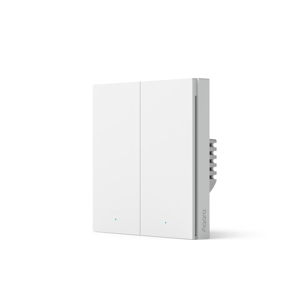 Aqara H1 – Smart-Taster – Zigbee, 2-fach, ohne Neutral – für Apple HomeKit, Amazon Alexa, Google Assistant