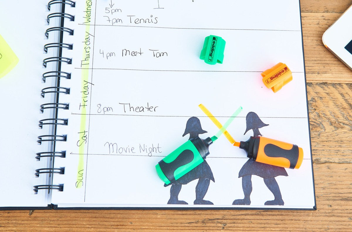 Edding 7 Mini Textmarker – 10er Set, Farben: Orange, Keilspitze 1–3 mm