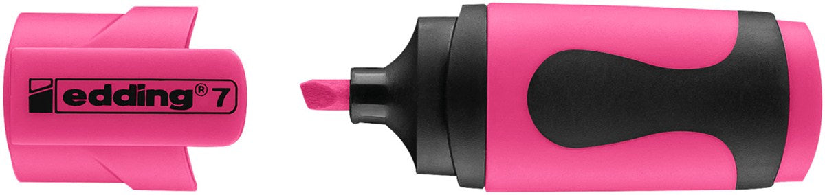 Edding 7 Mini Textmarker – 10er Set, Farben: Pink, Keilspitze 1–3 mm