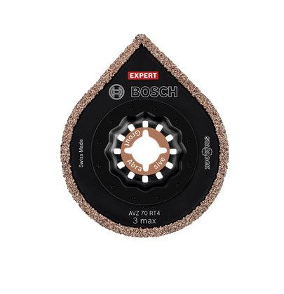 Bosch Schleifblatt, EXPERT 3 max AVZ 70 RT4, 70 mm, schwarz, grau