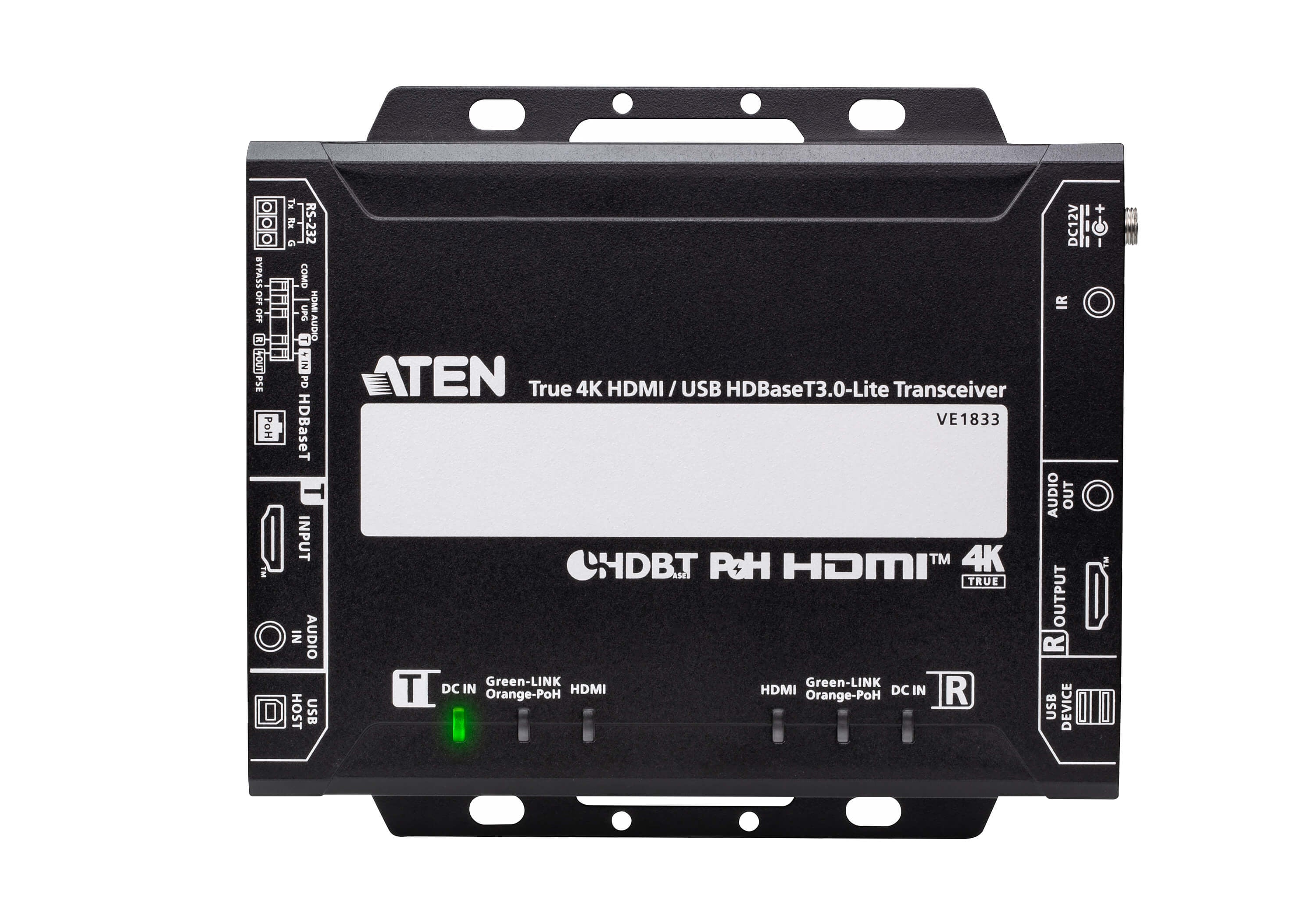 ATEN VE1833 – HDBaseT 3.0 über Cat6a, 1× HDMI Ein/1× HDMI Aus, 4K@60 Hz, 5 m, HDR, HDCP 2.2/2.3, PoH, IR/RS-232