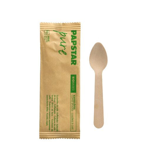 Papstar Holz-Kaffeelöffel, 11 cm – 50 Stk.