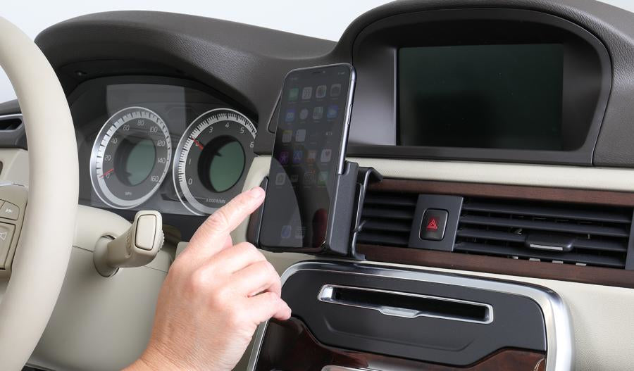 Brodit Auto-Halterung, Schraubbefestigung, 360° drehbar – für iPhone 11, iPhone XR – Schwarz