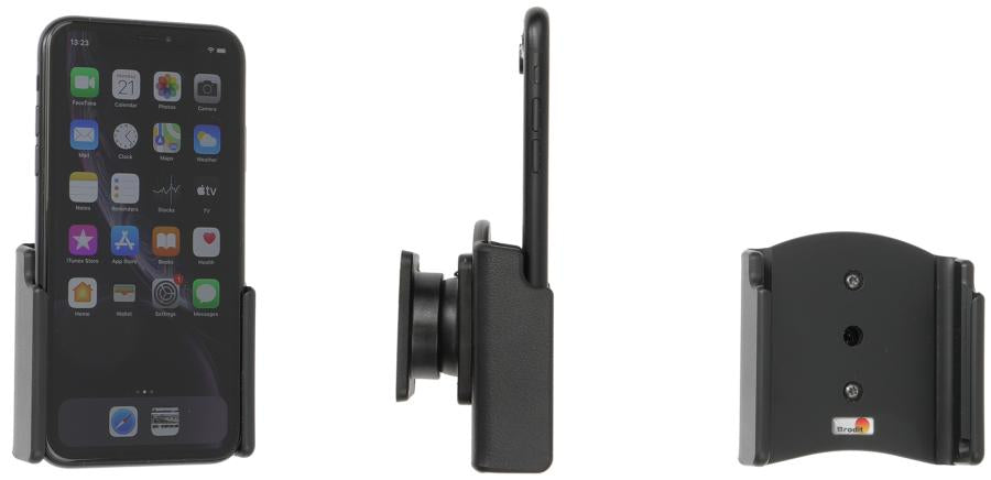 Brodit Auto-Halterung, Schraubbefestigung, 360° drehbar – für iPhone 11, iPhone XR – Schwarz