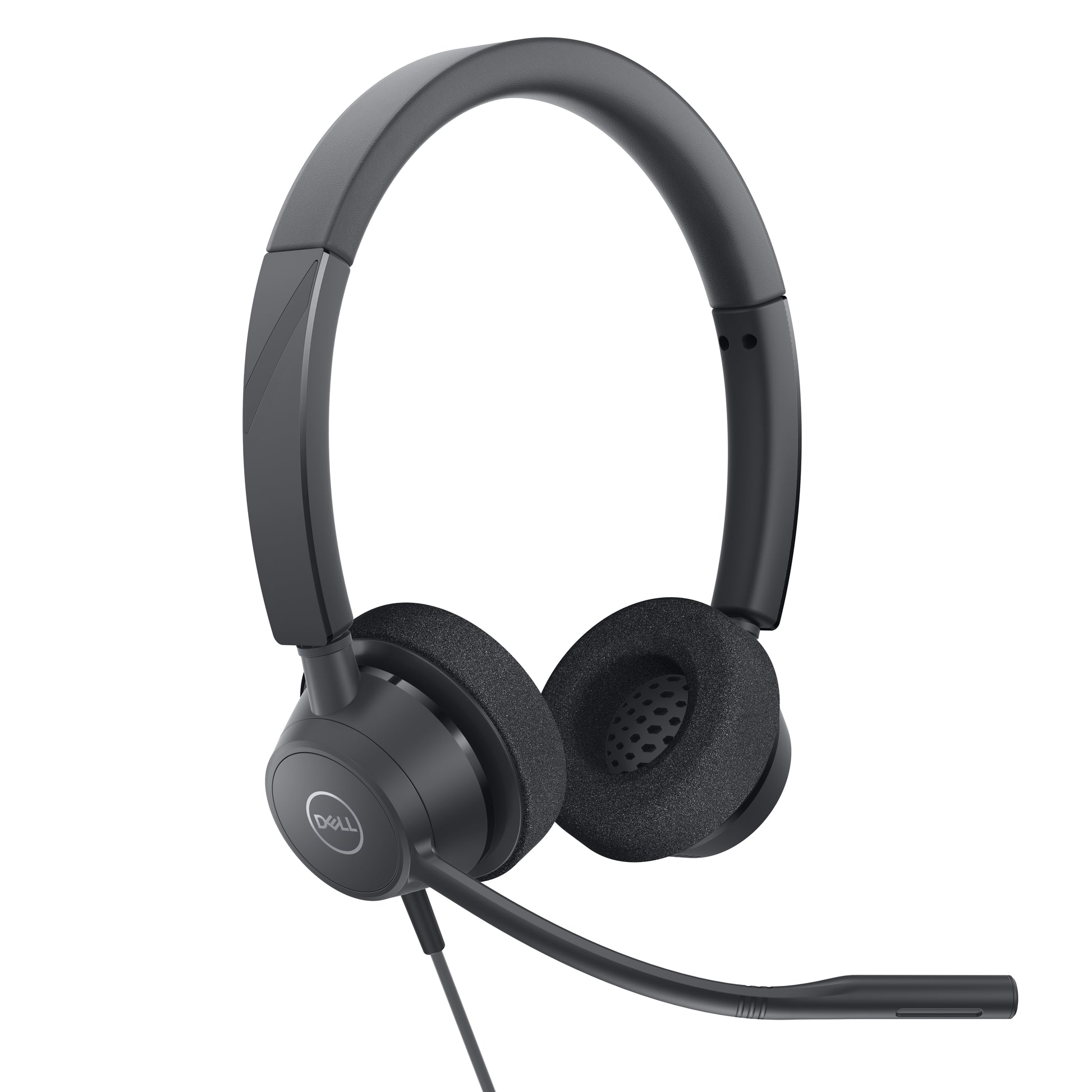 DELL WH3022 Office-Headset – Over-Ear, Stereo, Kabelgebunden, USB, Schwarz