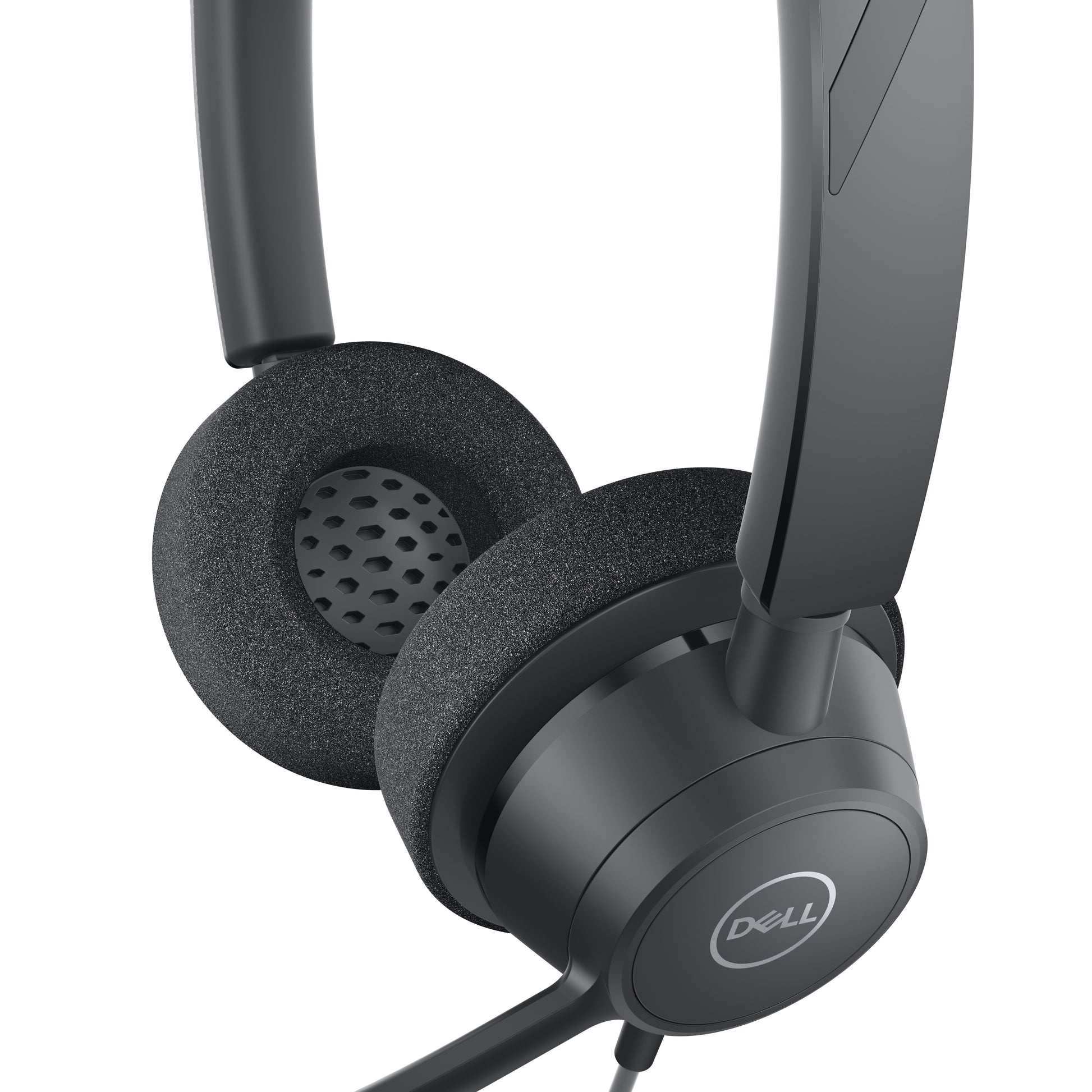 DELL WH3022 Office-Headset – Over-Ear, Stereo, Kabelgebunden, USB, Schwarz