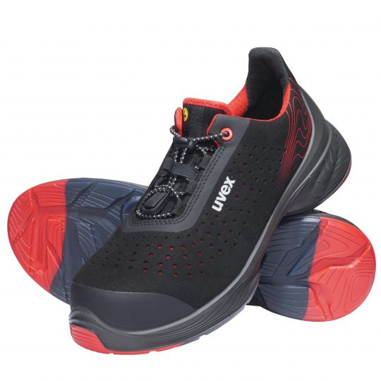 Uvex 1 G2 Sicherheits-Halbschuh S1P – Schwarz/Rot – Grösse 37, Weite 11