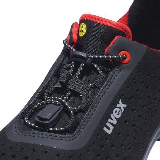 Uvex 1 G2 Sicherheits-Halbschuh S1P – Schwarz/Rot – Grösse 46, Weite 11
