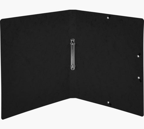 Exacompta Ringbuch – 2-O-Ring Ø 15 mm – für A4 – Rückenbreite 2 cm – Schwarz – Gummiband
