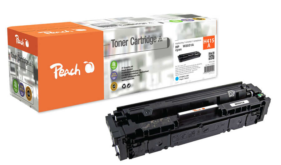 Peach 415A (W2031A) Cyan Toner – Kompatibel – 2'100 Seiten – für HP