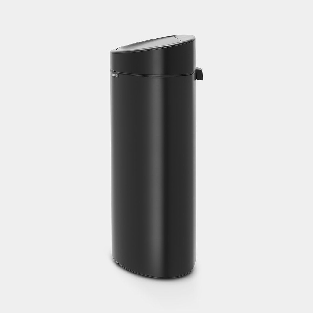 Brabantia Toucheimer Touch Bin New 40 l – Edelstahl, Oval, Schwarz matt