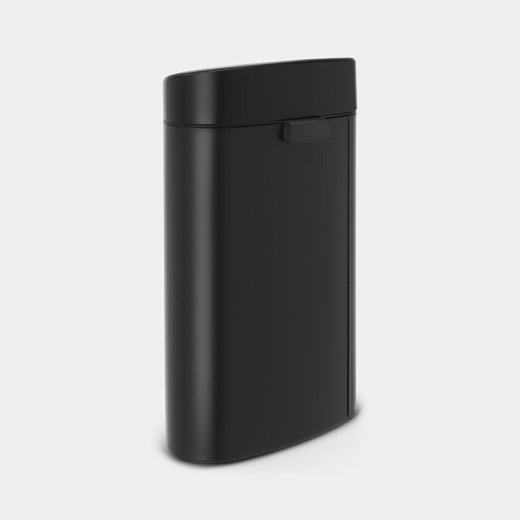Brabantia Toucheimer Touch Bin New 40 l – Edelstahl, Oval, Schwarz matt