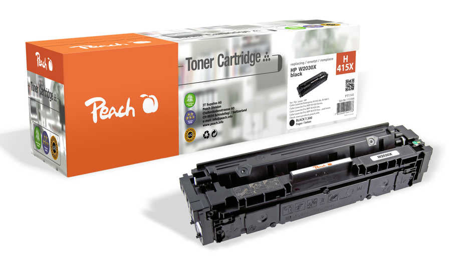 Peach 415X (W2030X) Schwarz Toner – Kompatibel – 7'500 Seiten – für HP Color LaserJet Enterprise M455 dn/Color