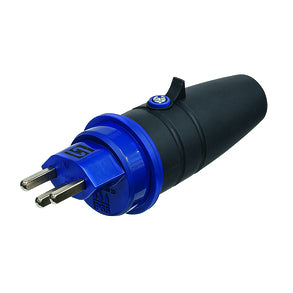 Steffen Montagestecker, 16 A 230 V, IP55, T23, gerade, Schraubklemme – grau