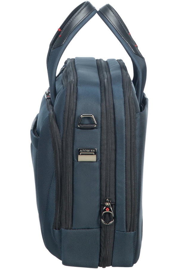 Samsonite Pro-DLX 5 Notebook-Tasche – 17/23 l, RFID-Fach, Aufsteckfunktion, Nylon, Blau