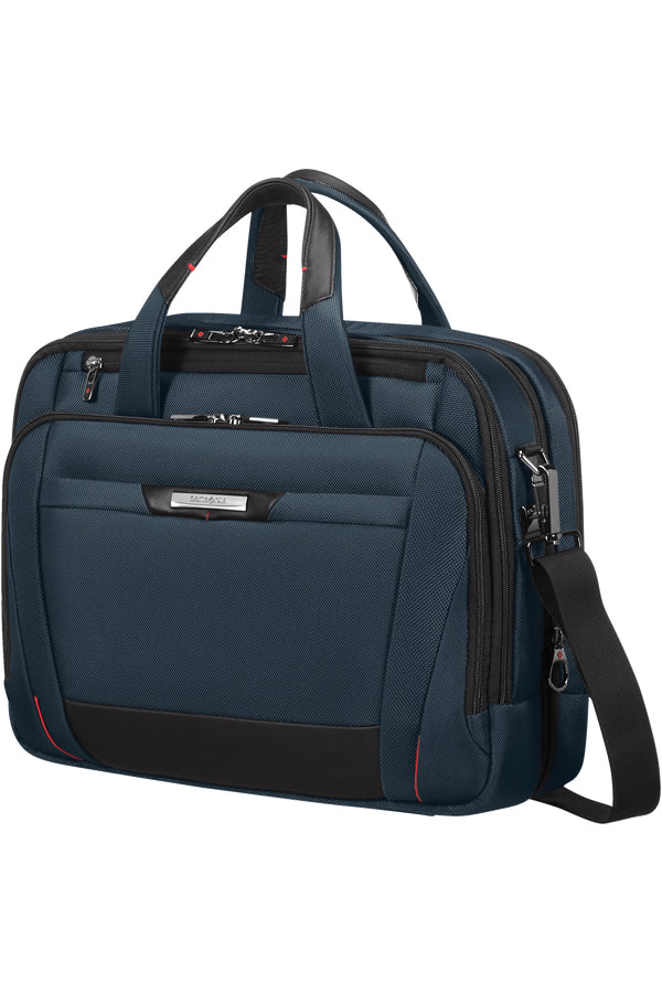 Samsonite Pro-DLX 5 Notebook-Tasche – 17/23 l, RFID-Fach, Aufsteckfunktion, Nylon, Blau
