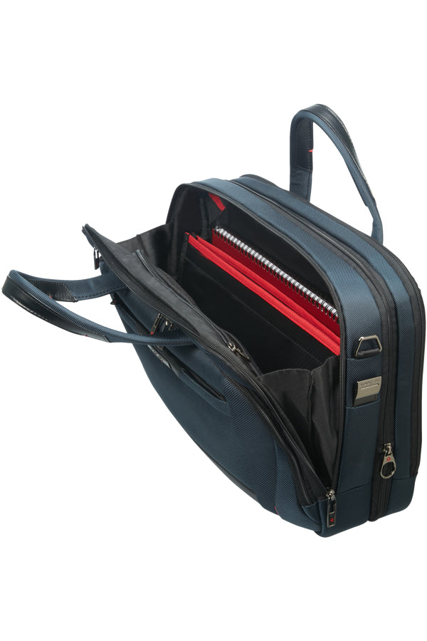 Samsonite Pro-DLX 5 Notebook-Tasche – 17/23 l, RFID-Fach, Aufsteckfunktion, Nylon, Blau